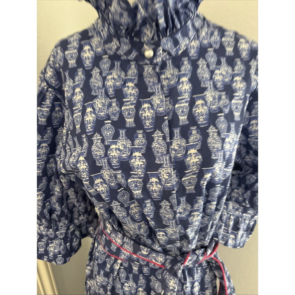 Pittypats Clothing Co Arcadia Dress XL Blue White Ginger Jar Chinoiserie Maxi - Picture 3 of 11